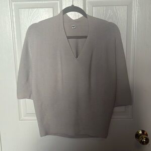 Uniqlo Grey Knit Sweater w/ 1/2 sleeve.